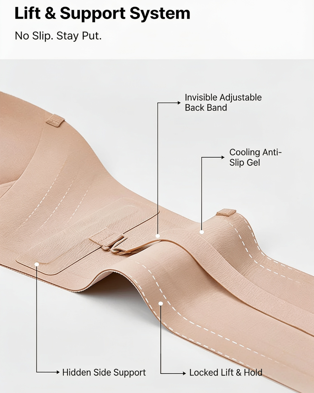 SecureLift Strapless Bra