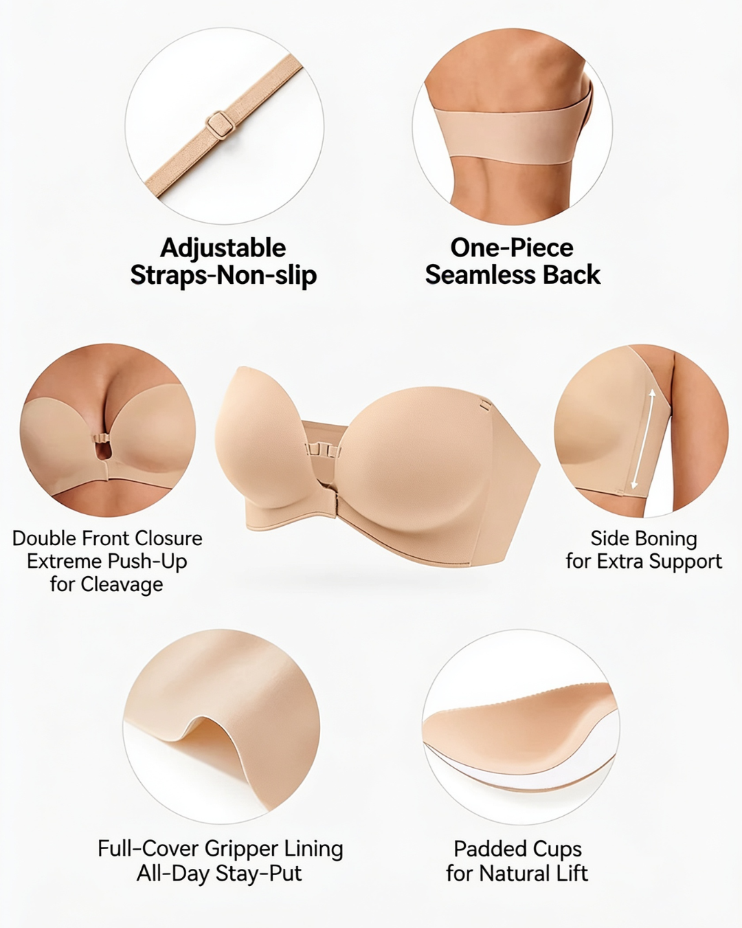 SecureLift Strapless Bra